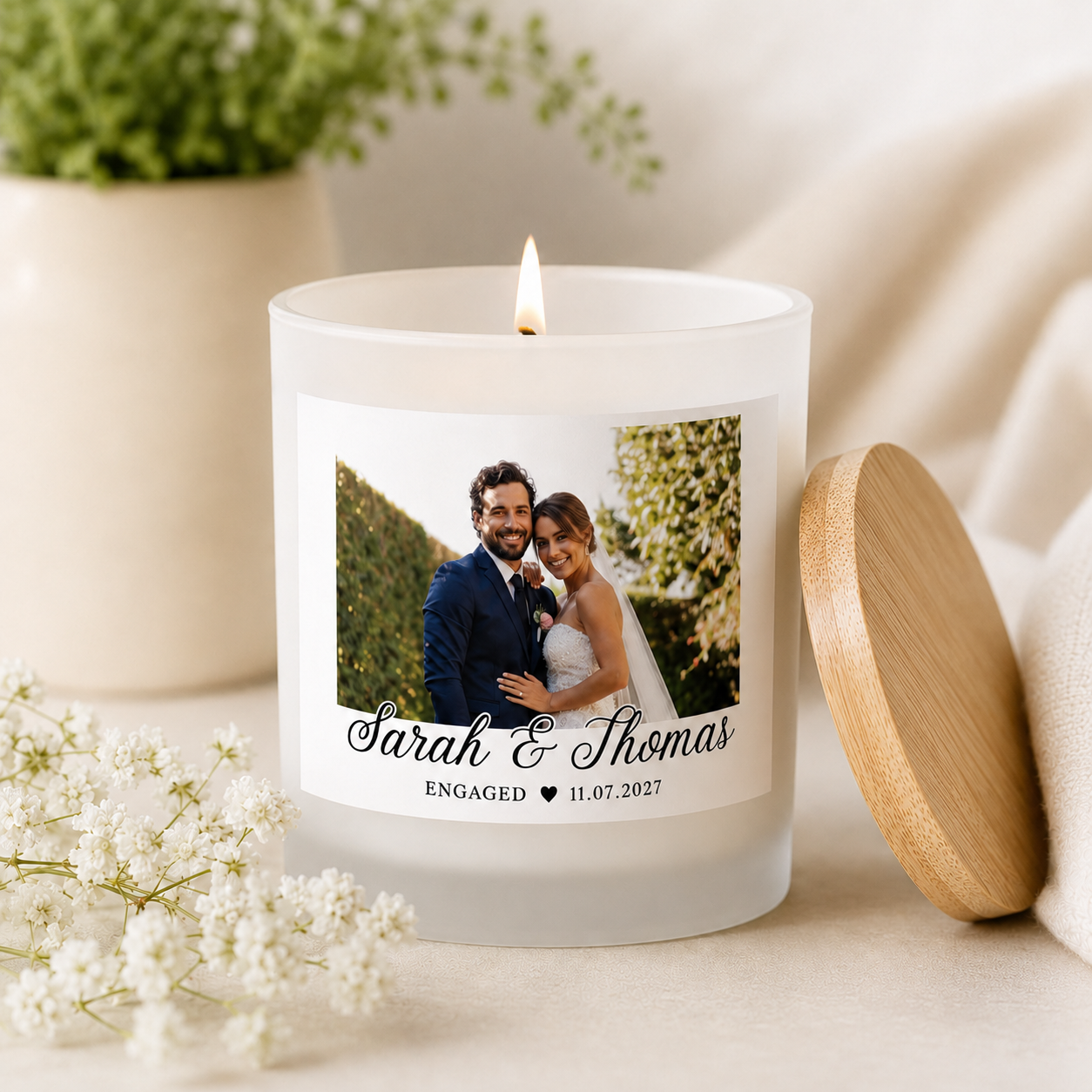 Personalized candle preview